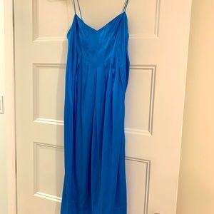 Blue slip dress